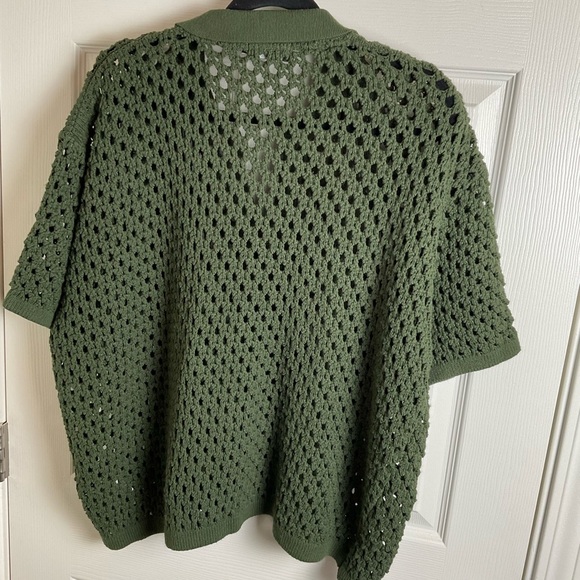 Boohoo man Men's Olive Green Knit Cardigan large - Picture 6 of 6